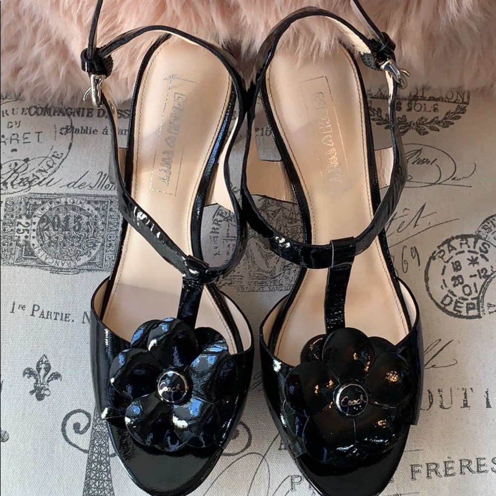 COACH poppy collection heels sz 8